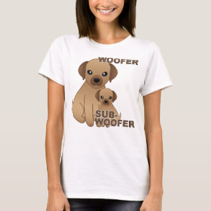 T-Shirt Drôle Puppy Chien Sub-Woofer