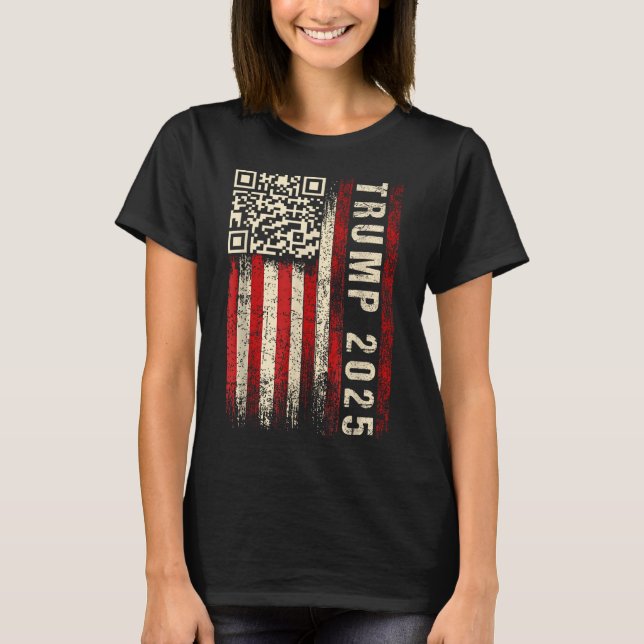 T-shirt Drôle Qr Donald Trump Dancing 47_45 Code Vidéo (Devant)