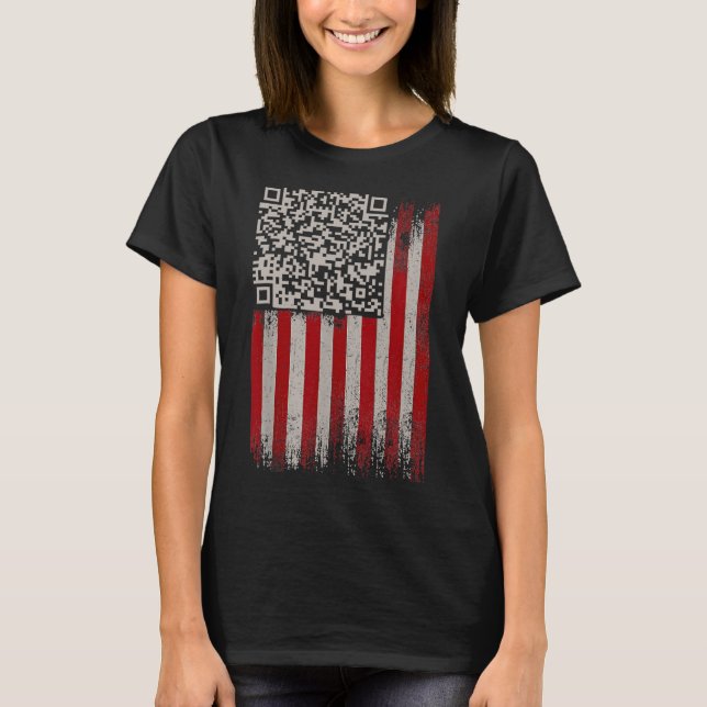 T-shirt Drôle Qr Trump Danser Code 1 (Devant)