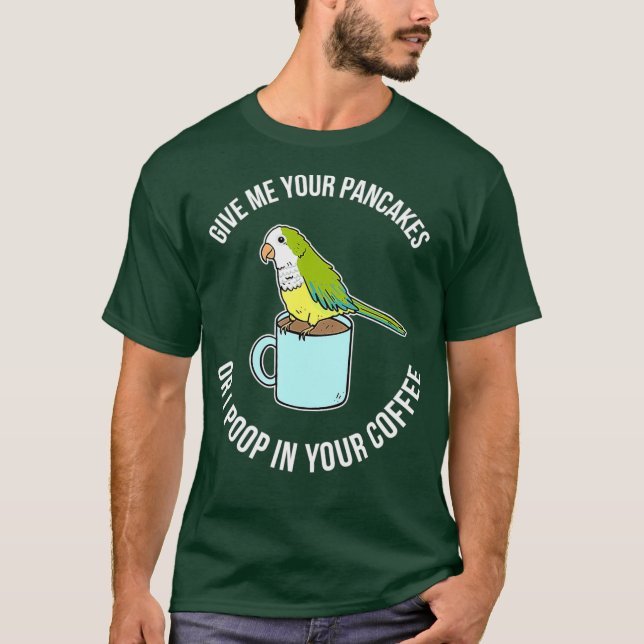 T-shirt Drôle Quaker Parrot Cadeau Pour Les Propriétaires  (Devant)