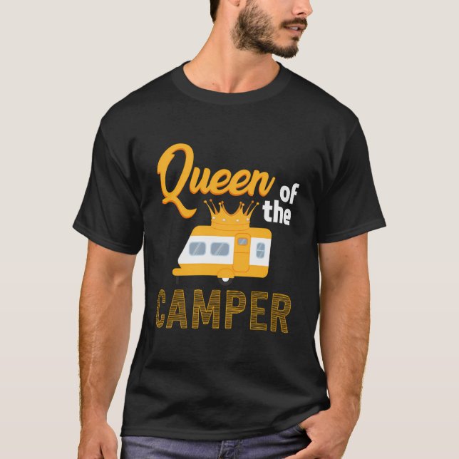 T-shirt Drôle Queen Of The Camper Camping Stuff Don Pour W (Devant)