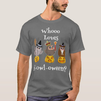 T-shirt Drôle Qui aime Howl A Ween Owl Costume Adorable H