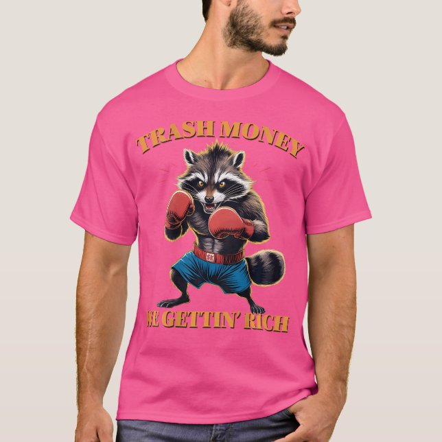 T-shirt Drôle Raccoon Boxer Trash Argent Nous Sommes Deven (Devant)
