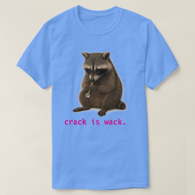 T-shirt Drôle Raccoon Fumer Une Chemise À Tuyau (Design devant)