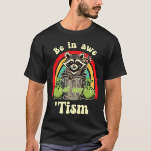 T-shirt Drôle Raccoon Sensibilisation sur l'autisme Soyez