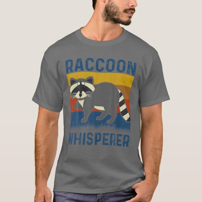 T-shirt Drôle Raccoon Whisperer (Devant)