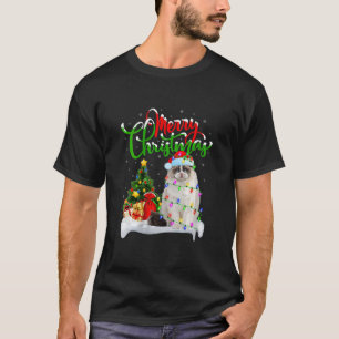 T-shirt Drôle Ragdoll Amoureux des chats Xmas Éclairage