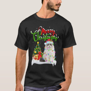 T-shirt Drôle Ragdoll Amoureux des chats Xmas Éclairage Ra