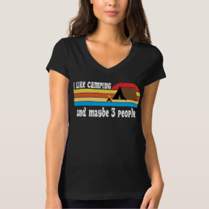T-shirt drôle randonneur vintage voyage de camping humour 
