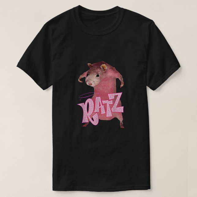 T-shirt Drôle Rat Funny Souris Ratz Rose Ratz Souris Mème  (Design devant)