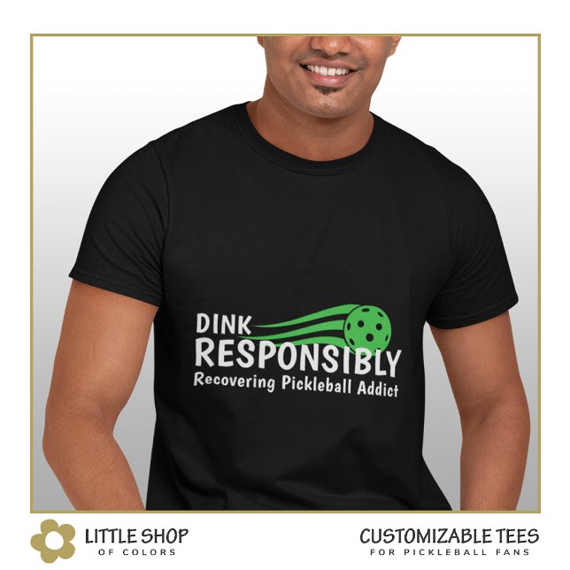 T-shirt Drôle Récupérer Pickleball Addict Personnalisé (Créateur téléchargé)