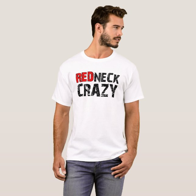 T-shirt drôle Redneck blanc (Devant entier)