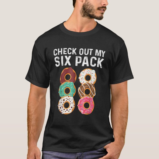 T-shirt Drôle Regardez Mes Donuts Abs T Shirt (Devant)