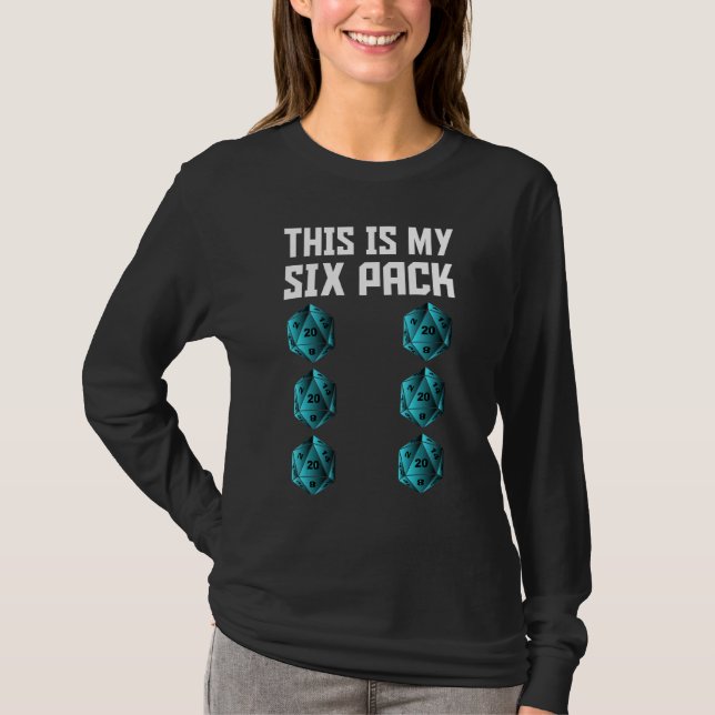 T-shirt Drôle Regardez Mes Six Diches De Pack Pour Dragons (Devant)