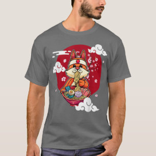 T-shirt Drôle Renard Manger Ramen Cute Vixen nouilles japo
