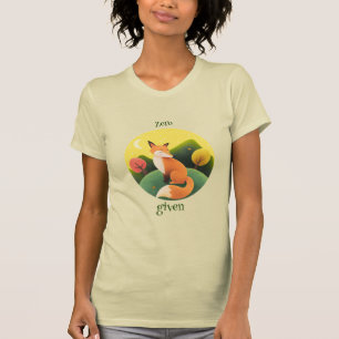 T-shirt Drôle Renard Zéro Donné Humour Démotivationnel