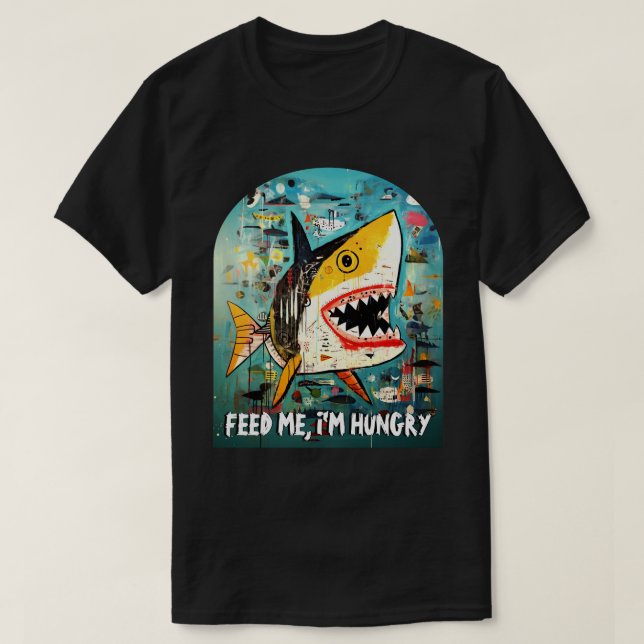 T-shirt Drôle requin Citation personnalisée 90s Street Art (Design devant)