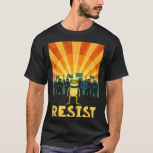T-shirt Drôle Résister Grenouille de Portland Manifestatio
