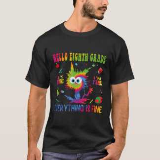 T-shirt Drôle Retour À L'École Bonjour 8E 8E Année C'Est F