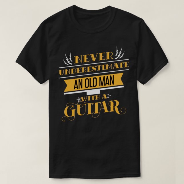 T-shirt Drôle retraite cadeau guitariste guitare (Design devant)