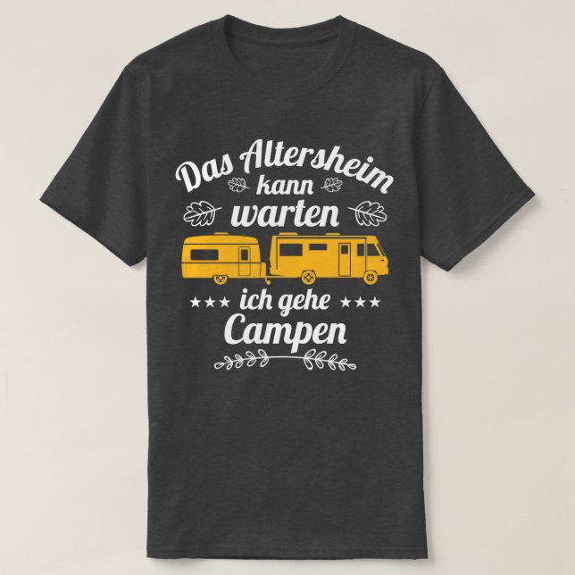 T-shirt Drôle retraité camping de retraite camper (Design devant)