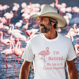 T-shirt Drôle Retraite du Flamant rose de pelouse