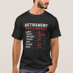 T-shirt Drôle Retraite hebdomadaire Annexe 2021 Cool Retr