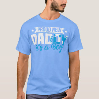 T-shirt Drôle Rétro Fier Nouveau Papa C'est un garçon Révé