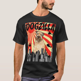 T-shirt Drôle Rétro Japonais Dogzilla Wheaten à poil doux