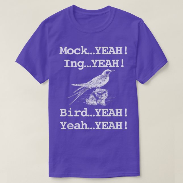 T-shirt Drôle Retro Mockingbird Dumb  (Design devant)
