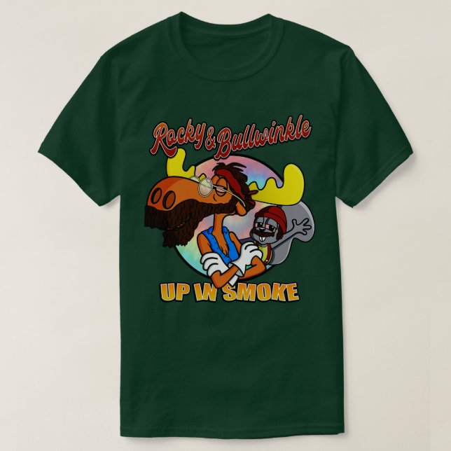 T-shirt Drôle Rétro-up dans la conception de fumée (Design devant)