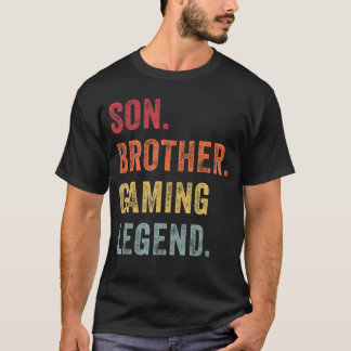 T-shirt Drôle Rétro Vintage Fils Frère Légende de jeu Gami