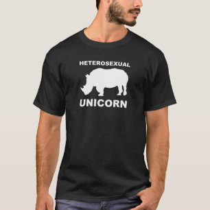 T-Shirt Drôle Rhinocéros Licorne Hétérosexuel