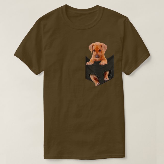 T-shirt Drôle Rhodesian Ridgeback dans votre poche pour ch (Design devant)