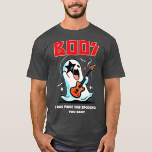T-shirt Drôle Rock Rétro Feuille Fantôme Hommes Femmes Enf