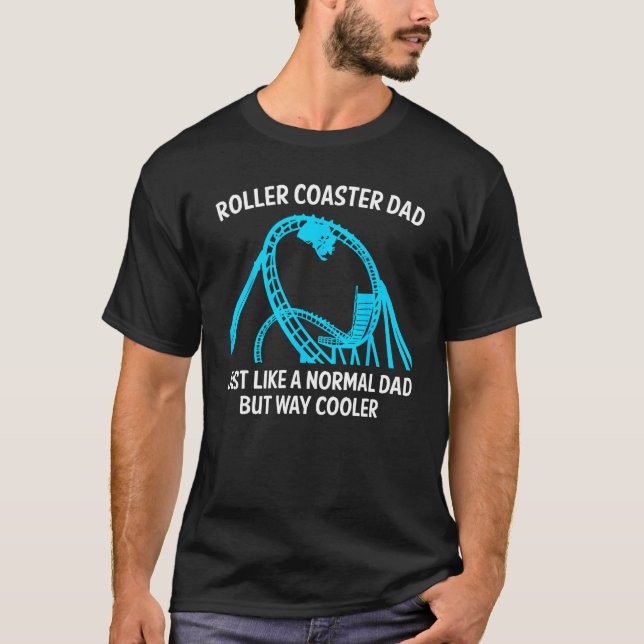T-shirt Drôle Roller Dessous de verre Conception Pour Papa (Devant)