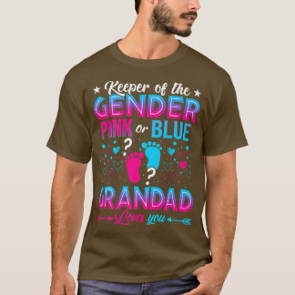 T-shirt Drôle Rose Ou Bleu Grand-Père Vous Aime Révéler Le