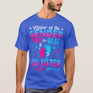 T-shirt Drôle Rose ou Bleu Grande Soeur Vous Aime Genre Re