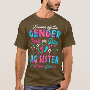T-shirt Drôle Rose ou Bleu Grande Soeur Vous Aime Genre Re