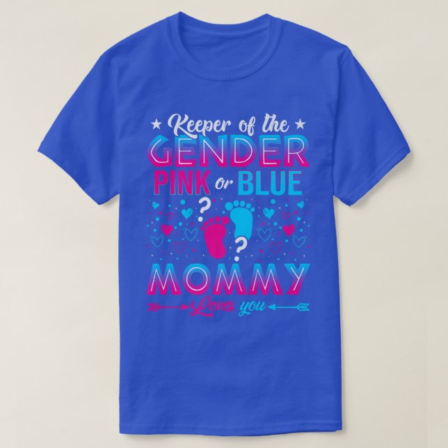 T-shirt Drôle Rose Ou Bleu Maman Aime Vous Sexe Révéler C (Design devant)