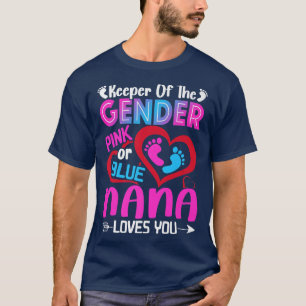 T-shirt Drôle Rose Ou Bleu Nana Vous Aime Genre Révéler Cu
