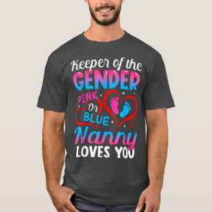 T-shirt Drôle Rose ou Bleu Nanny t'aime Genre Révéler C