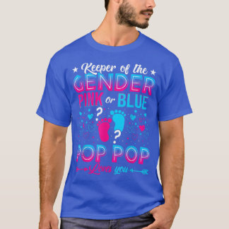 T-shirt Drôle Rose Ou Bleu Pop Pop Vous Aime Révéler Le Se