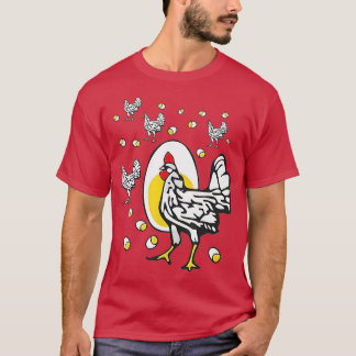 T-shirt Drôle Roseanne Rooster Poulet Oeuf