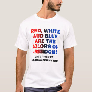 T-shirt drôle rouge blanc et bleu