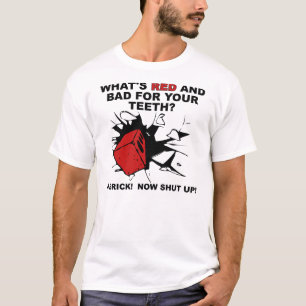 T-shirt drôle rouge et mauvais pour vos dents