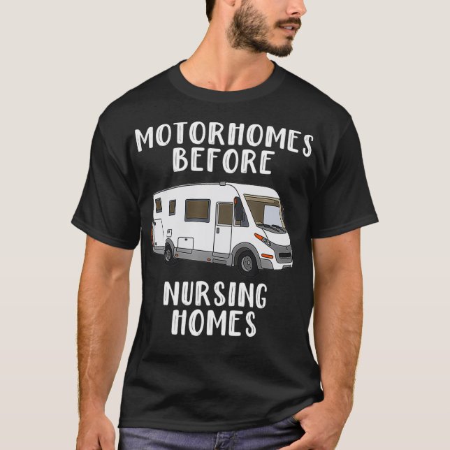 T-shirt Drôle RV Motorhome Cadeau Pour Aînés (Devant)