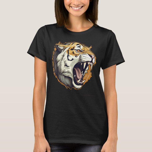 T-shirt Drôle Sabertooth préhistorique pour les animaux et (Devant)