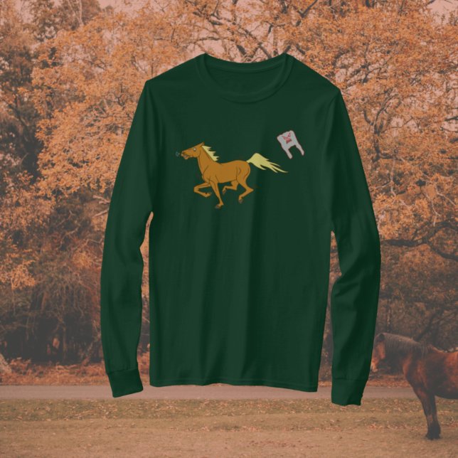 T-shirt Drôle sac en plastique Éffrayant chasse Cheval à l (Créateur téléchargé)