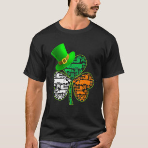 T-shirt Drôle Saint Patrick S Day Trucker Shamrock Casquet